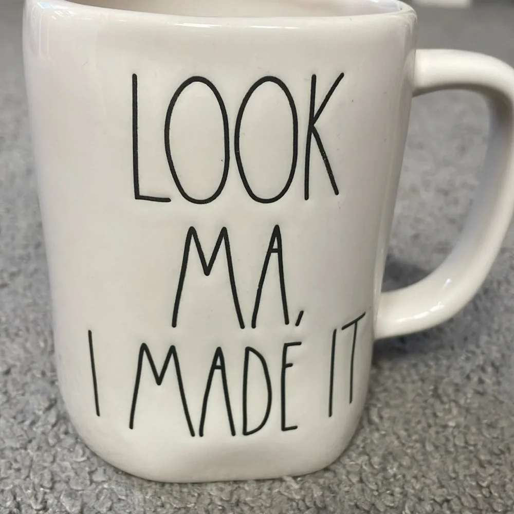 Rae Dunn By Magenta White Ceramic “Look Ma I Made It” Coffee Mug